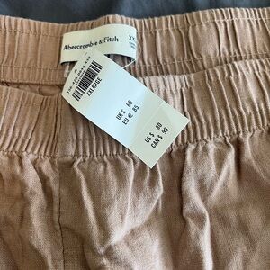 Abercrombie & Fitch tan, linen Casual Pants